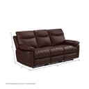 Amazon Brand Solimo Ranttila Manual 3 Seater Leatherette Recliner view 4
