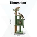 Purrway Soft Fur Activity Cat Tree with Hammock view 5