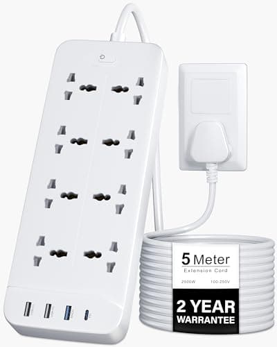FEDUS 8-Socket Surge Protector with USB-A and USB-C
