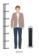 DECO Air Tower DIGI Indoor Fan view 8