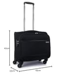 NOVEX Polyester Black Cabin Overnighter Trolley Bag, 42 cm view 7