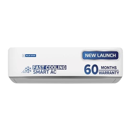 Blue Star 1.5 Ton 5 Star Wi-Fi Smart Inverter Split AC (AI Pro+, Blue Fins, IA518ZXUS)