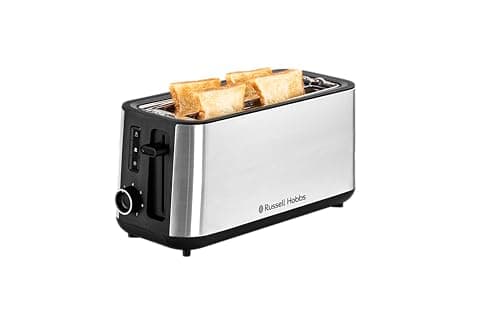 Russell Hobbs 17700 1470W Stainless Steel 4-Slice Pop-up Toaster