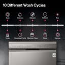 LG 14 Place Settings Inverter Direct Drive Wi-Fi Dishwasher (DFB424FP, Silver) view 4