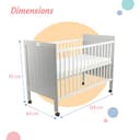 LuvLap C-75 Wooden Baby Cot with Mattress view 6