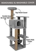 Hiputee 55' Soft Fur Condo Activity Cat Tree view 5