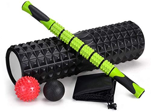 Adofys 5-in-1 Foam Roller Kit (Roller + Stick + 2 Balls)