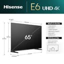 Hisense E6N 65' 4K Smart LED TV view 4