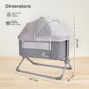 R for Rabbit Hop A Little Baby Cot Bedside Bassinet view 2