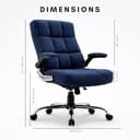 LAKDI Premium Velvet Fabric High Back Executive Chair view 2