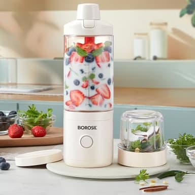Borosil NutriMate Portable Blender with Grinder