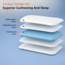amazon basics Memory Foam Cooling Gel Orthopedic Pillow view 6