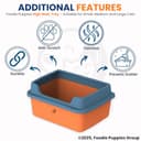 Foodie Puppies Large Open-Top Cat Litter Tray view 5
