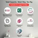 LG 12Kg/7Kg AI Direct Drive Washer Dryer view 2
