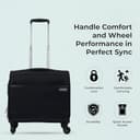 NOVEX Polyester Black Cabin Overnighter Trolley Bag, 42 cm view 3
