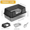 Qpets Stainless Steel Cat Litter Box view 2