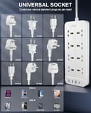 FEDUS 8-Socket Surge Protector with USB-A and USB-C view 9