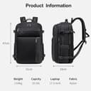 Arctic Hunter Expandable Travel Backpack 35L view 4