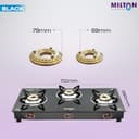 Milton Premium 3 Burner Glass Top view 4