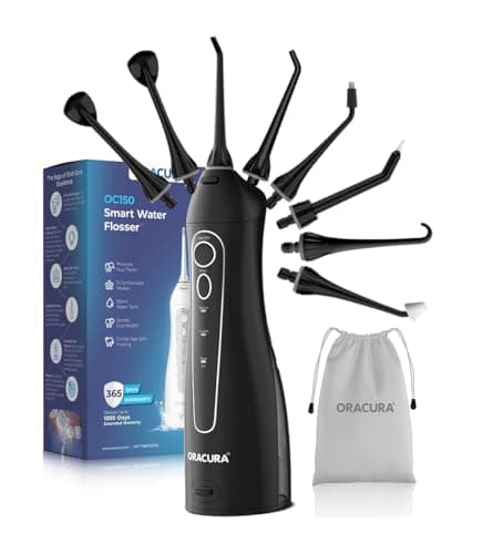 ORACURA OC150 Dental Pro Smart Water Flosser (8 Tips)
