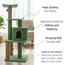 Purrway Soft Fur Activity Cat Tree with Hammock view 4