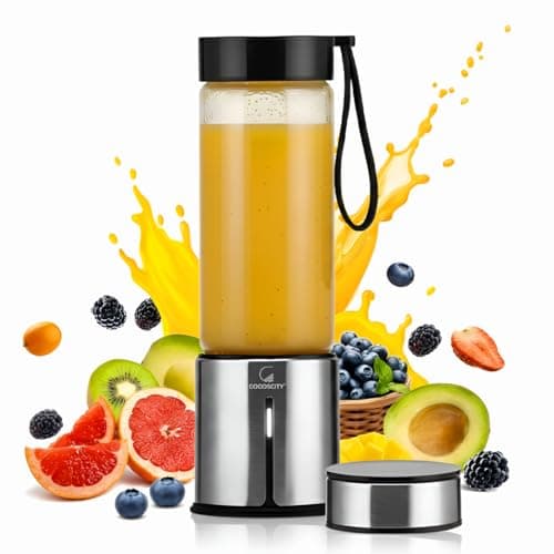 Goodscity 450ml Glass Jar Portable Blender