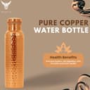 Metallix Hammered Pure Copper Bottle 1 Litre view 2