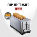 Sujata PT12 1500W Stainless Steel 4-Slice Pop-up Toaster view 9