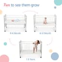 LuvLap C-75 Wooden Baby Cot with Mattress view 2