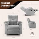 Little NAP Helios Soft Suede Fabric Manual Recliner (1 Seater) view 2