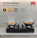 Prestige Iris 3 Burner Glass Top view 2