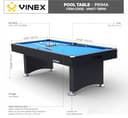 VINEX Prima Pool Table 8x4 ft view 2