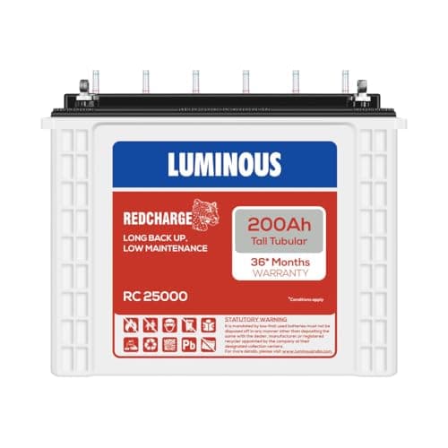 Luminous Red Charge RC 25000 200Ah Tall Tubular