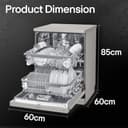 LG 14 Place Settings Inverter Direct Drive Wi-Fi Dishwasher (DFB424FP, Silver) view 5