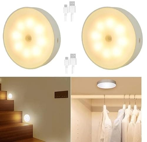 KEYORA 2-Pack Rechargeable Motion Sensor Night Light