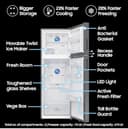Samsung 236L 3 Star Convertible Digital Inverter Double Door Refrigerator (2026) view 4