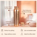 Indian Art Villa Copper Bottle Dark Embossed 900ml view 9