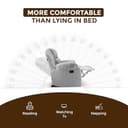 Little NAP Helios Soft Suede Fabric Manual Recliner (1 Seater) view 4