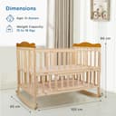 Mee Mee Premium Pine Wooden Baby Cot view 3