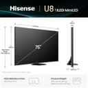 Hisense 75U8Q 4K Mini LED PRO Smart TV view 5