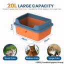 Foodie Puppies Large Open-Top Cat Litter Tray view 2