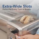 Hamilton Beach 850W 100% Stainless-Steel 2-Slice Pop-up Toaster (Extra-Wide Slots) view 7