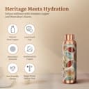 Amazon Solimo Meenakari Copper Bottle 950ml view 2