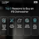 IFB 14 Place Settings Freestanding Dishwasher (Neptune FX14, White) view 3