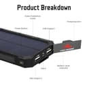 HACER 10000mAh Camping Solar Power Bank view 2