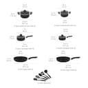Amazon Basics 15-Piece Non-Stick Cookware Set view 4