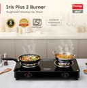 Prestige IRIS 2 Burner Glass Top view 2