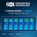 Bosch 368L 2 Star Inverter 6-in-1 Convertible Double Door Refrigerator with Water Dispenser (CTC39S22AI, 2026) view 6