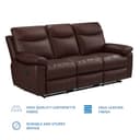 Amazon Brand Solimo Ranttila Manual 3 Seater Leatherette Recliner view 3