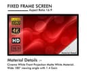 BIG VUE Fixed Frame 120' Screen (16:9) view 2